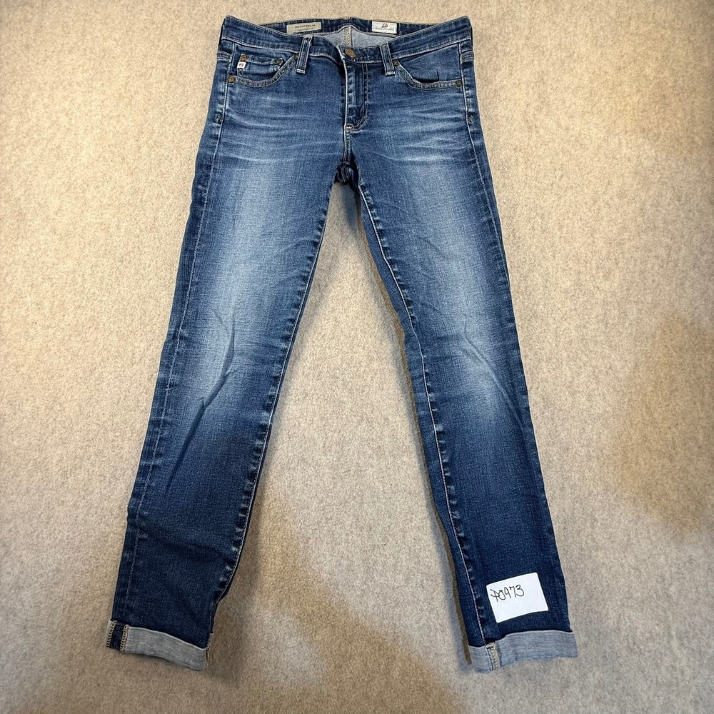 AG Adriano Goldschmied The Stilt Roll-Up Cigarette Jeans Blue Size 27